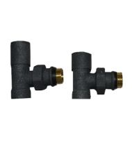 РАДИАТОРЕН СЕТ LUX DUO BLACK ЪГЛОВ 1/2" THS