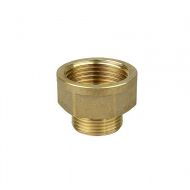 МЕСИНГ МУФА НИПЕЛ 3/4"Ж Х 1/2"М ТЕЖЪК МОДЕЛ THS