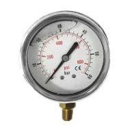 МАНОМЕТЪР ЗА ВОДА ГЛИЦЕРИНОВ РАДИАЛЕН 0-16 BAR Ф63  INOX