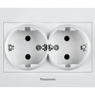 КОНТАКТ ДВОЕН КАРЕ + KTC 02052 WH PANASONIC