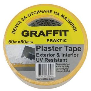 ТИКСО ЖЪЛТО ЗА ГРУБИ МАЗИЛКИ И ФАСАДИ GRAFFIT PRAKTIC 50mх25mm