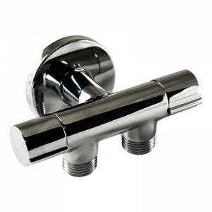КРАН ТРОЕН 1/2" Х 1/2"" Х 1/2" ДОЛУ/ДОЛУ КЕРАМИЧЕН ECO ST. THS